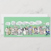 Fun Pun Bunnies Bedankt Custom Flat Kaart (Voorkant)