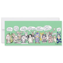 Fun Pun Bunnies Bedankt Custom Flat Kaart