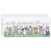Fun Pun Bunnies Bedankt Custom Flat Kaart