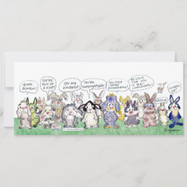 Fun Pun Bunnies Bedankt Custom Flat Kaart