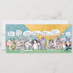 Fun Pun Bunnies Easter Custom Flat Kaart