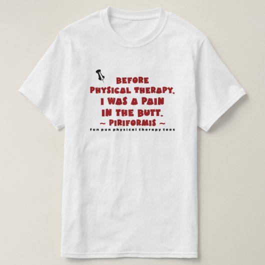 Fun Pun PTees (Piriformis) T-shirt (Design voorkant)