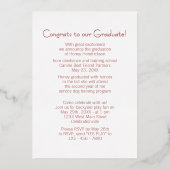 Fun Puppy School Gold Foil Afstuderen Aankondiging (Achterkant)