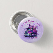 Fun Purple Dump Truck Spreading Love Ronde Button 3,2 Cm (Voorkant /achterkant)