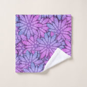 Fun Purple Flowers Bad Handdoek (Wasdoekje)