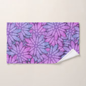 Fun Purple Flowers Bad Handdoek (Handdoek)