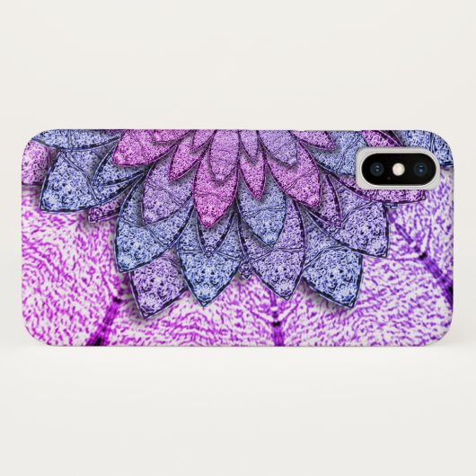 Fun Purple Flowers Case-Mate iPhone Case (Achterkant (horizontaal))