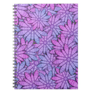Fun Purple Flowers Notitieboek