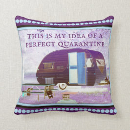 Fun Purple Vintage Travel Trailer Camper Kussen