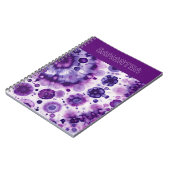 Fun Purple Violet Pink Batik Circles Art Pattern Notitieboek (Linkerzijde)