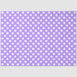 Fun Purple With Irregular White Polka Dots Tissuepapier