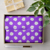 Fun Purple With Irregular White Polka Dots Tissuepapier (Geschenk)