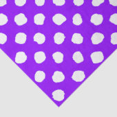 Fun Purple With Irregular White Polka Dots Tissuepapier (Detail)