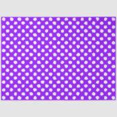 Fun Purple With Irregular White Polka Dots Tissuepapier (Voorkant)