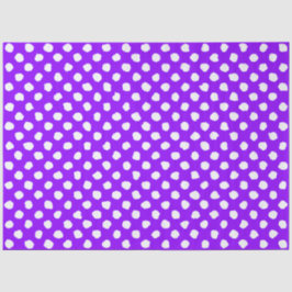 Fun Purple With Irregular White Polka Dots Tissuepapier