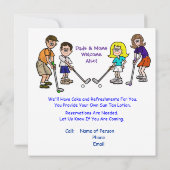 Fun Putt Putt Golf Birthday Party Kaart (Achterkant)