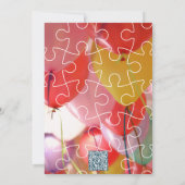 Fun Puzzle-ballon met waardering van Birthday Kaart (Achterkant)