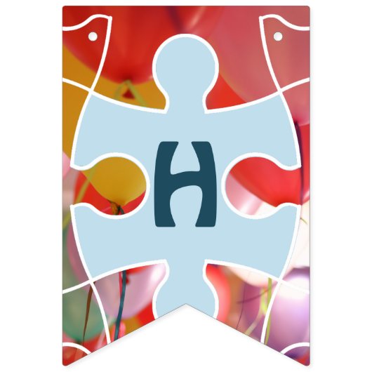 Fun Puzzle Balloon Happy Birthday Vlaggetjes (Tweede vlag)