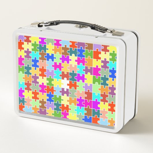 Fun Puzzle Metal Lunch Box (Achterkant)