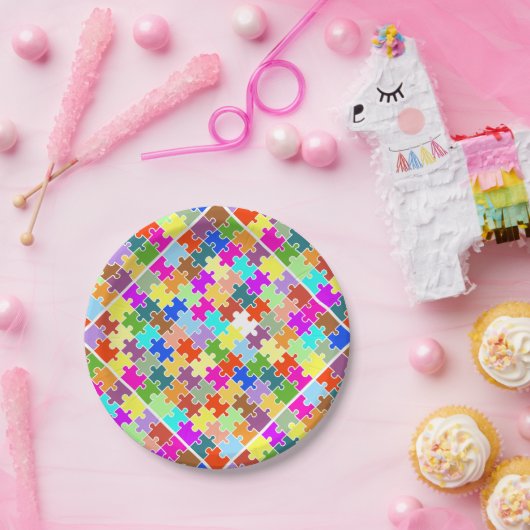 Fun Puzzle Papieren Bordje (Feest)