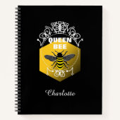 Fun Queen Bee  geïnspireerd door Modern Aangepast Notitieboek (Voorkant)