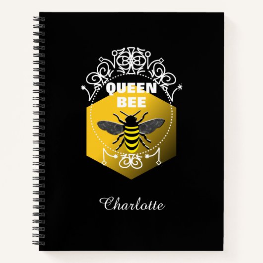 Fun Queen Bee  geïnspireerd door Modern Aangepast Notitieboek (Voorkant)
