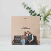 Fun Quirky Design Save the Date Weddencard (Staand voorkant)