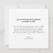 Fun Quirky Design Save the Date Weddencard (Achterkant)