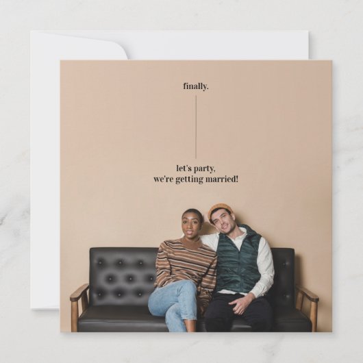 Fun Quirky Design Save the Date Weddencard (Voorkant)