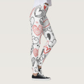 Fun quirky graffiti harten leggings (Rechts)