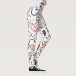 Fun quirky graffiti harten leggings