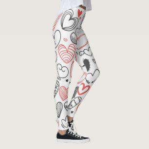 Fun quirky graffiti harten leggings