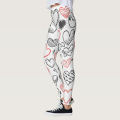 Fun quirky graffiti harten leggings (Links)
