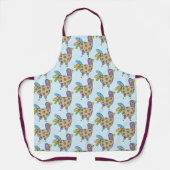Fun Quirky Hen Chicken Doodle Pattern Blue Schort (Voorkant)
