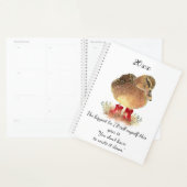 Fun Quote Cute Waterverf Duck Custom Year Planner (Display)