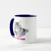 Fun Quote Purrr-fect mama Waterverf Cat Mok (Voorkant links)
