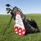 Fun Quote Red Gingham Modern Golfhanddoek (Groen)