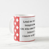Fun Quote Red Gingham Modern Koffiemok (Voorkant links)
