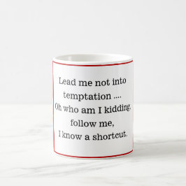Fun Quote Red Gingham Modern Koffiemok