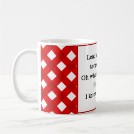Fun Quote Red Gingham Modern Koffiemok