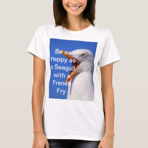 Fun Quote Seagull Blue T-shirt