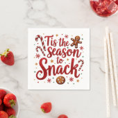 Fun Quote Tis the Season to Snack Christmas  Servet (Insitu)
