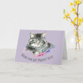 Fun Quote voor die perfecte moederkat Kaart (Gele Bloem)