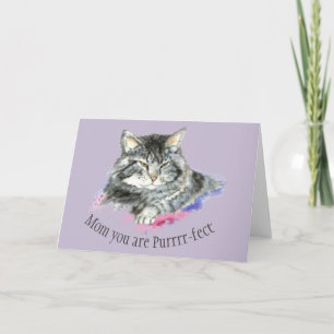 Fun Quote voor die perfecte moederkat Kaart