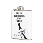 Fun Quote zwart-wit vinyl verpakt kolf Heupfles (Links)