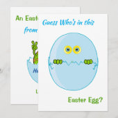 Fun Raad wie er in deze paaseienAlien zit Feestdagenkaart (Voorkant / Achterkant)