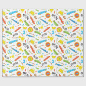 Fun Race-autopatroonjongens: verpakkingspapier Cadeaupapier (Vlak)