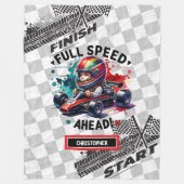 Fun Racing Blanket Formula 1 Boy Verjaardag Fleece Deken (Voorkant)