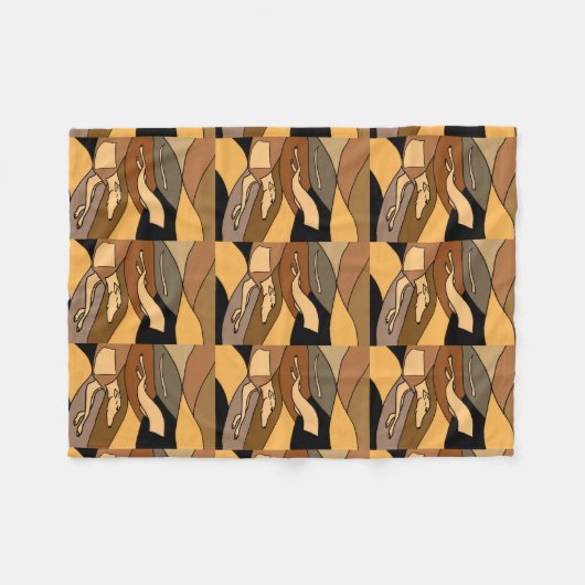 Fun Racing Greyhound Abstracte Fleece Blanket (Voorkant (Horizontaal))
