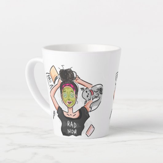 Fun Rad Mam's Day Off Latte Mok (Linkerhoek)